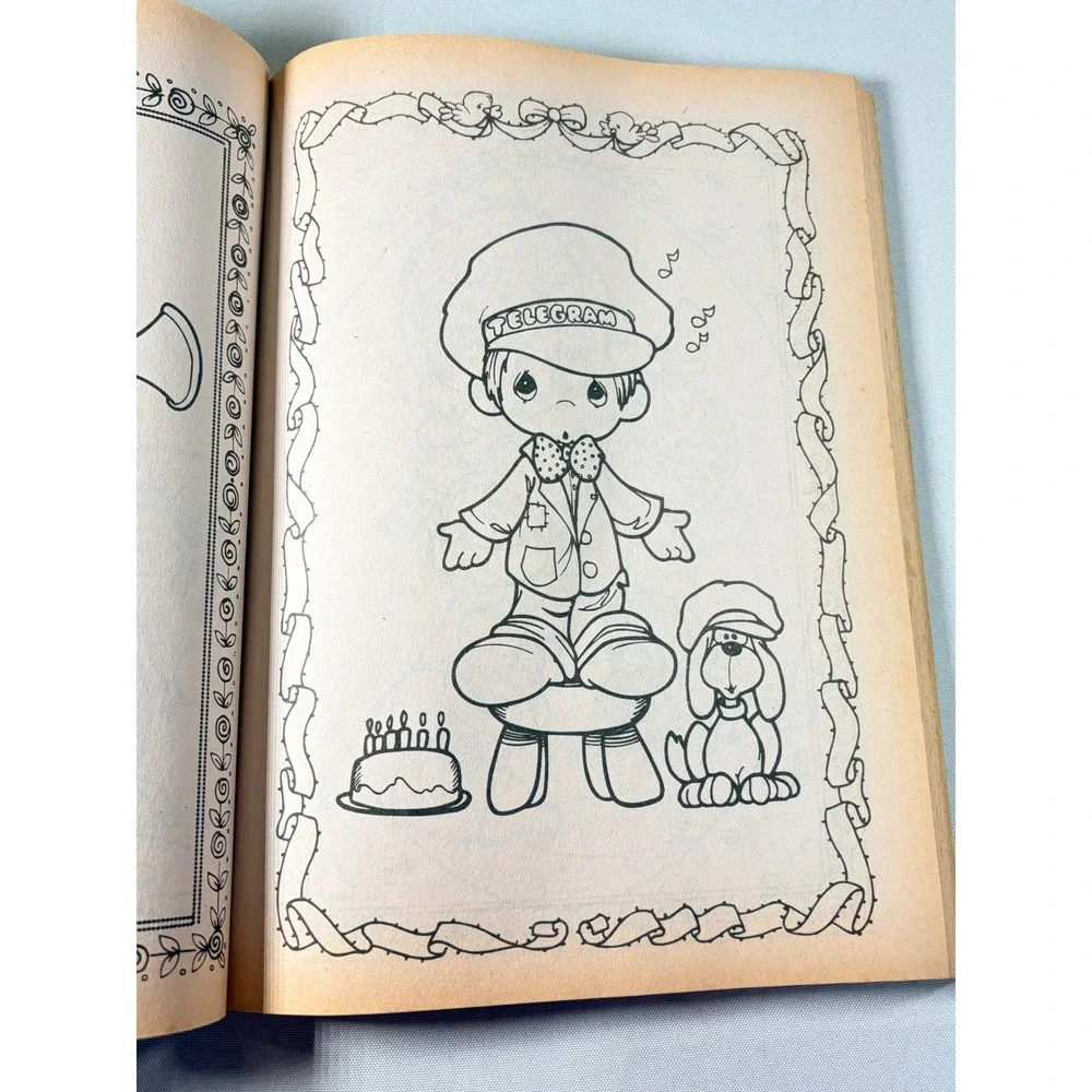 Precious Moments Caring and Sharing Coloring Book Merrigold Press Vintage 1980s